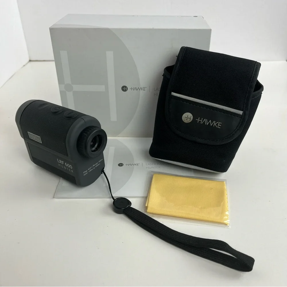 Hawke Laser Range Finder Hunter 600 Boxed Tested 6x21 41001 Carry Case EUC